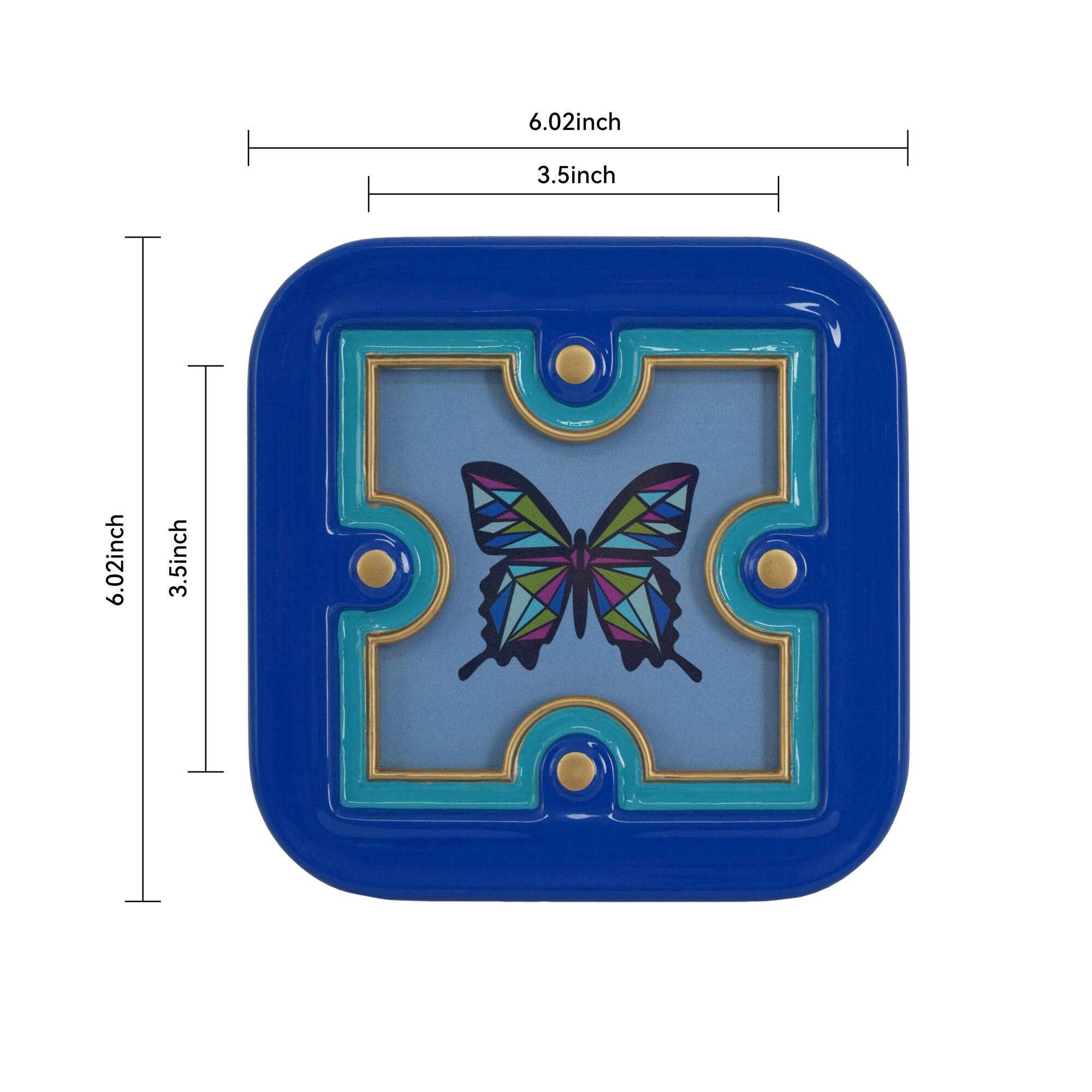 Jonathan Adler x Michaels 4" x 4" Blue & Teal Tabletop Frame